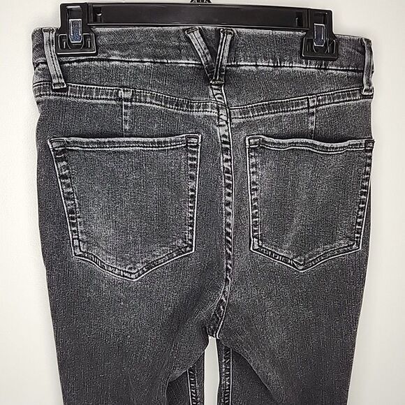 We The Free Jeans by Free People US 28 High Rise Waist Ankle Skinny Black Jeans - Picture 4 of 9